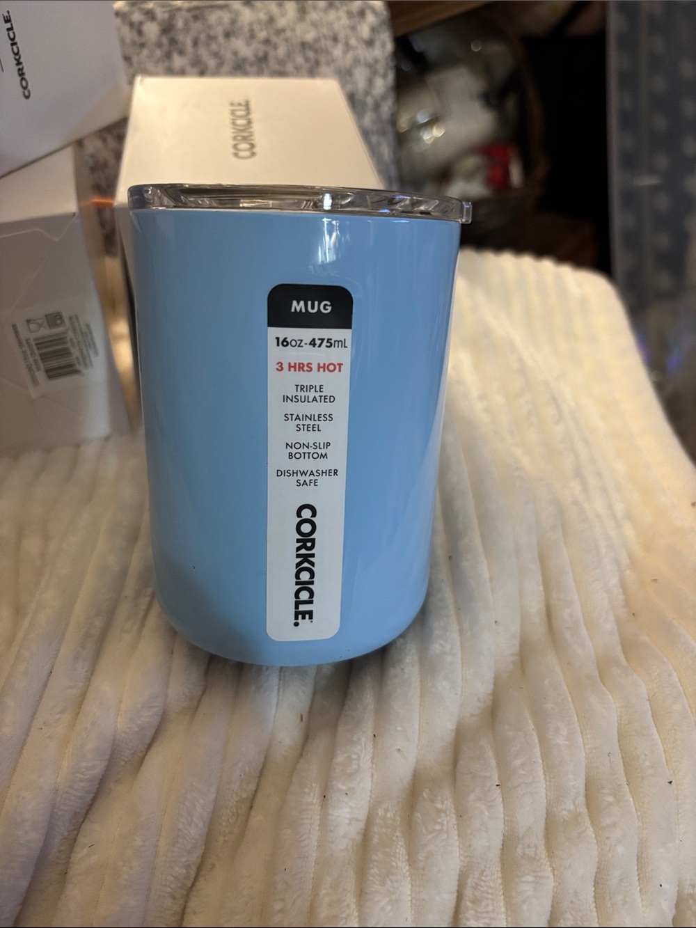 Corkcicle Powder Blue 16oz Insulated Mug